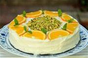 Апельсиновый торт с орехами