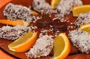 Быстрый десерт “Апельсины в шоколаде”