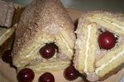 Десерт из печенья и творога без выпечки