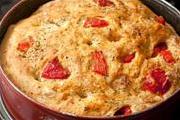 Хлеб с запеченным перцем и травами