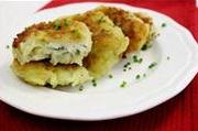 Картофельные пампушки с творожной начинкой