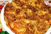 Ленивый пирог с кислой капустой