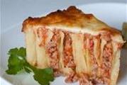 Макаронный пирог-запеканка с мясом