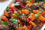 Мясо, запеченное с тыквой