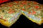 Нежный кукурузный пирог с креветками