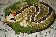 Вкусный и красивый салат «Змейка»