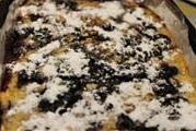 Овсяный пирог с бананами и черникой — 120 ккал