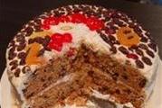 Постный торт с изюмом