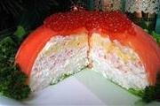 Рыбный закусочный торт «Рыбацкая удача»