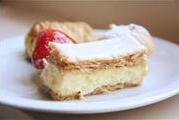Слоеные полоски с кофейным кремом