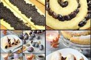 Спиральный пирог со сливами и маком