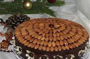 Торт с какао и миндалем