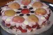 Торт с персиками