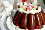 Торт-суфле с вишневыми сердцами