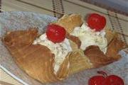Вафельные корзиночки с творожно-сливочным кремом