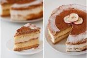 Яблочный торт с баварским муссом и корицей