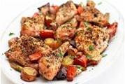 Запеченная курица с овощами рецепт