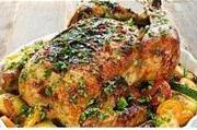 Запеченная курица с шалфеем и гранатом